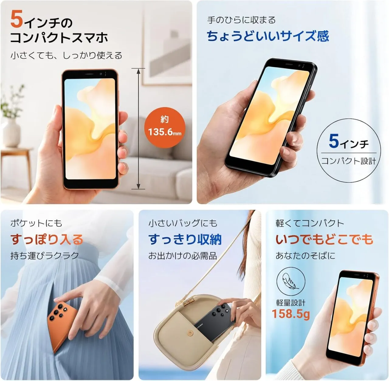 Blackview WAVE 2Cのサイズ説明