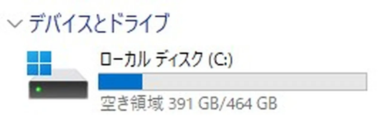 初期ストレージ状態