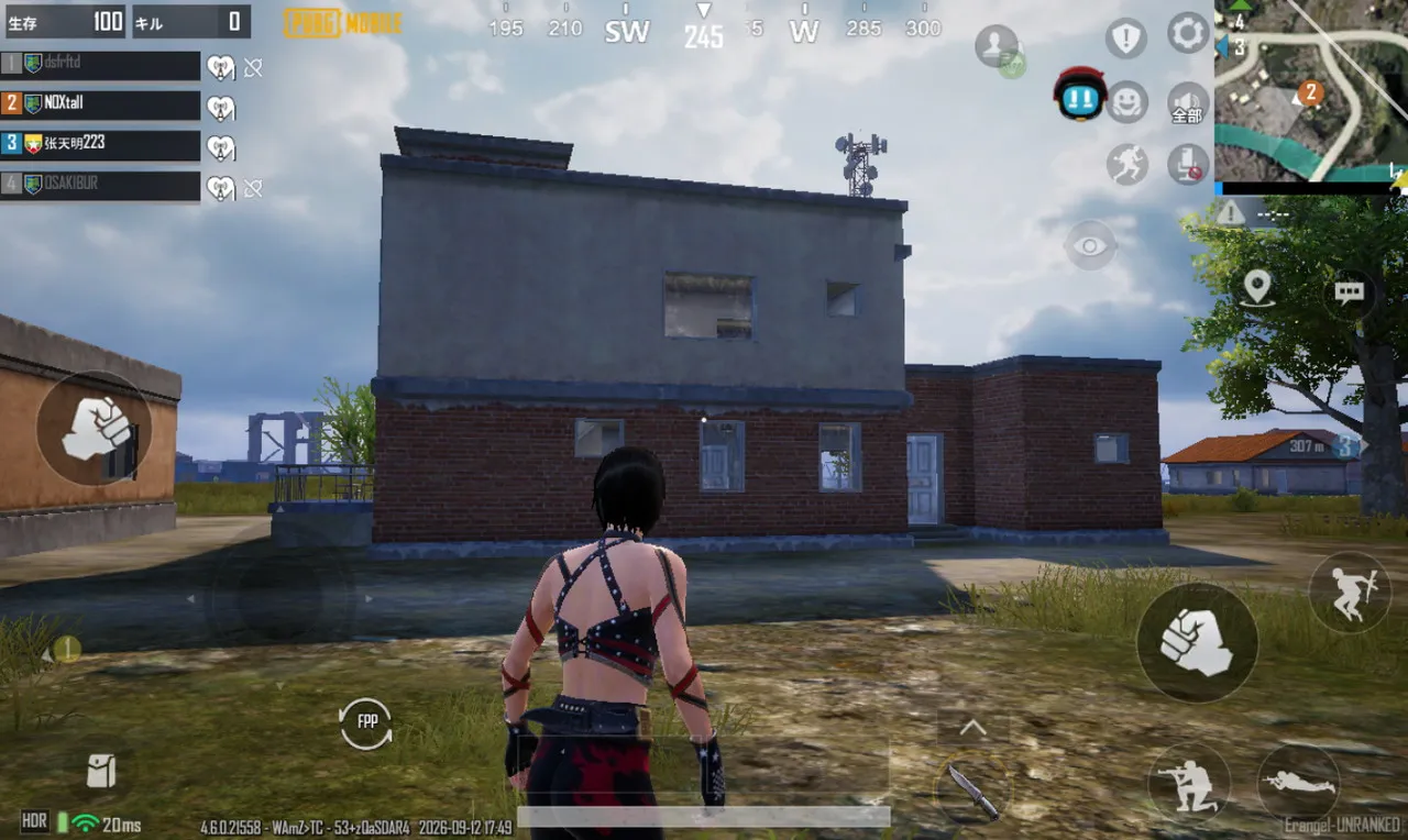PUBGのプレイ画面1