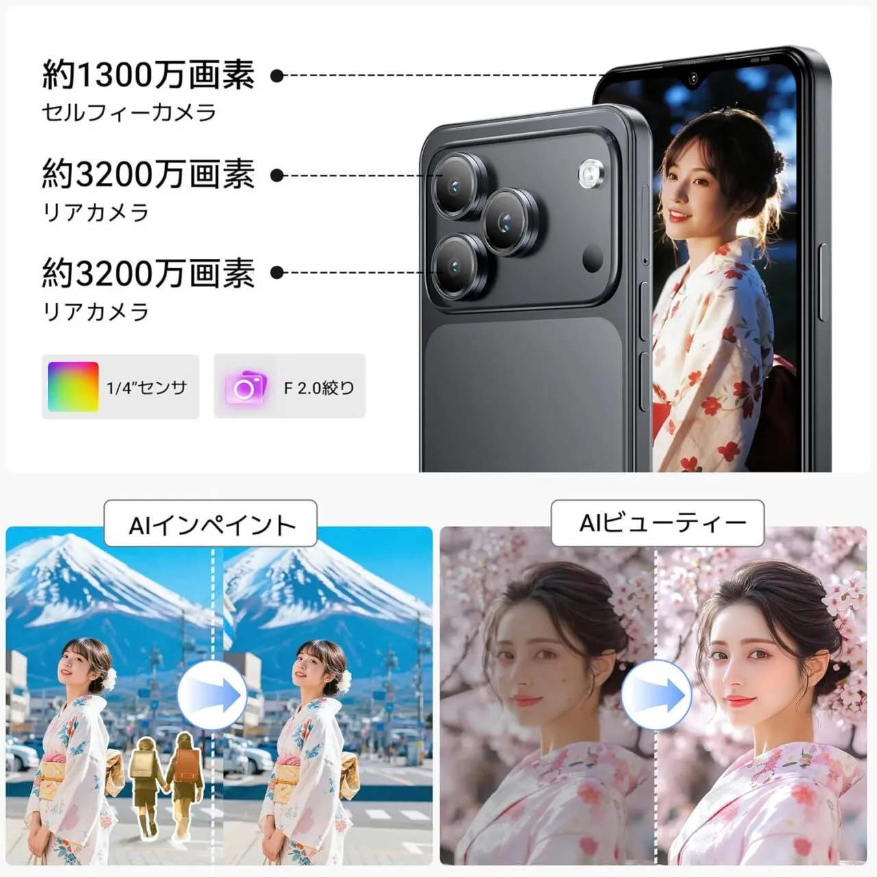 Blackview WAVE 7Cのカメラ仕様