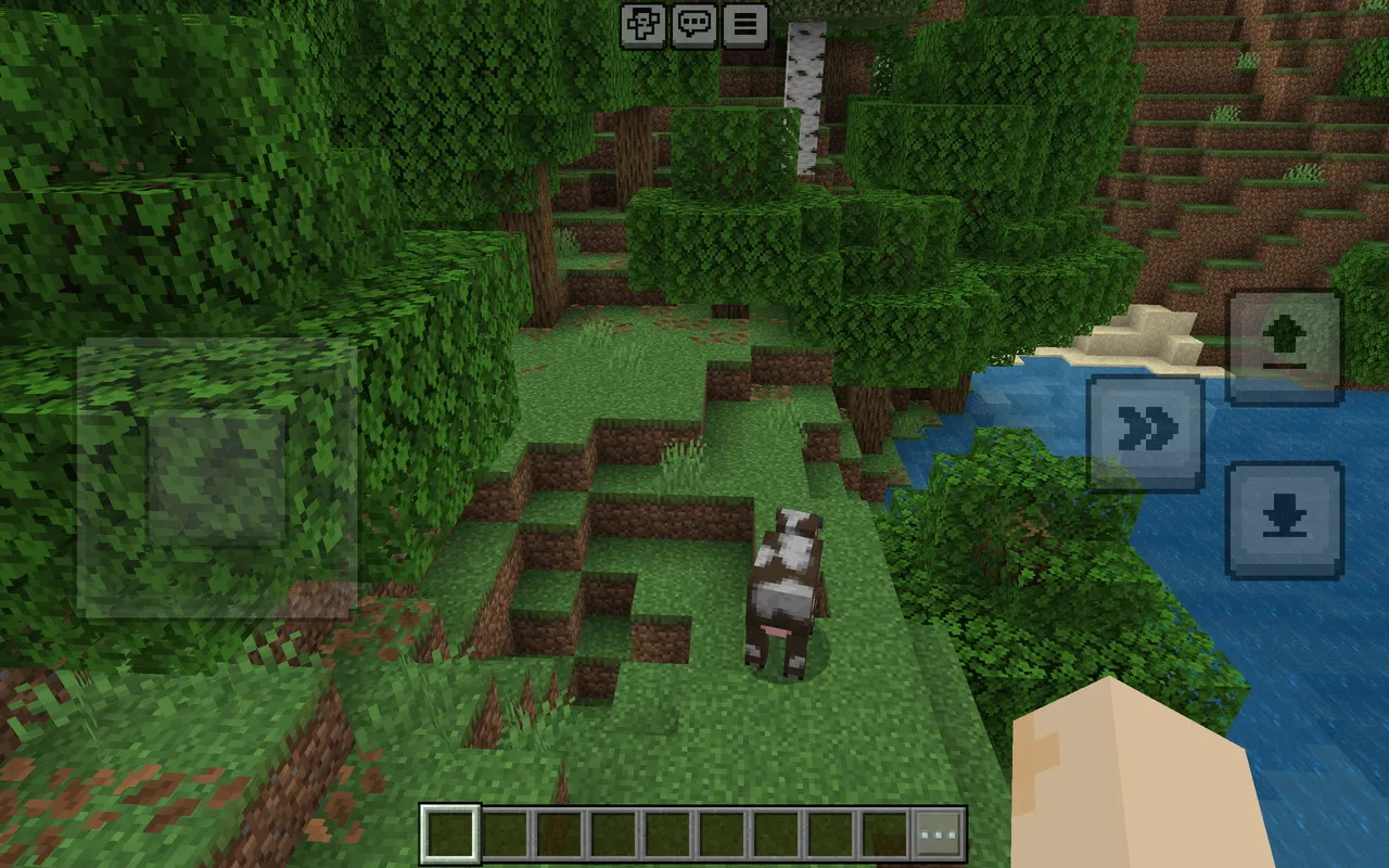 マインクラフトのプレイ画面1