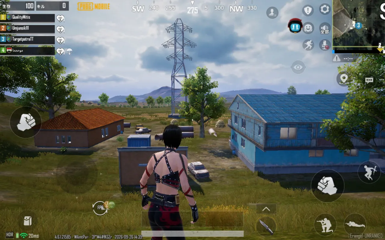 PUBGのプレイ画面1