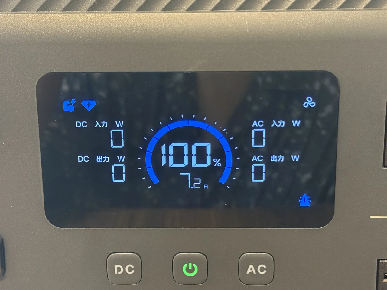 BLUETTI AORA 300のディスプレイ表示