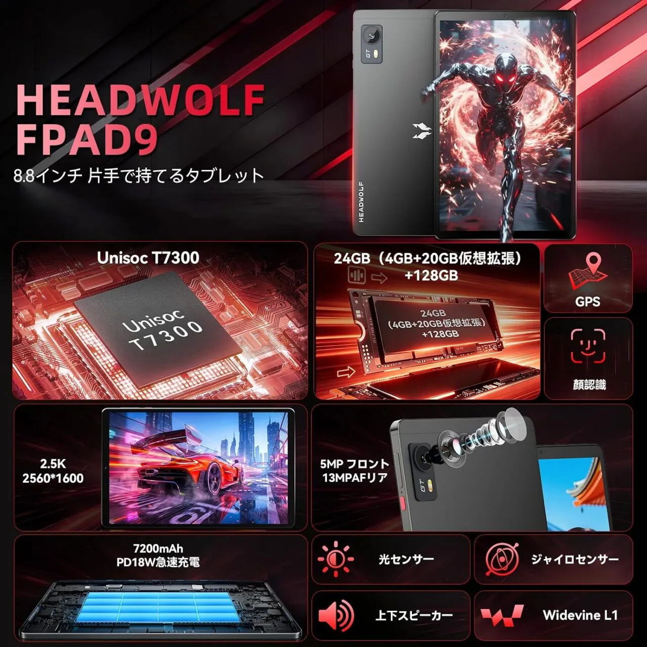 Headwolf FPad9の仕様