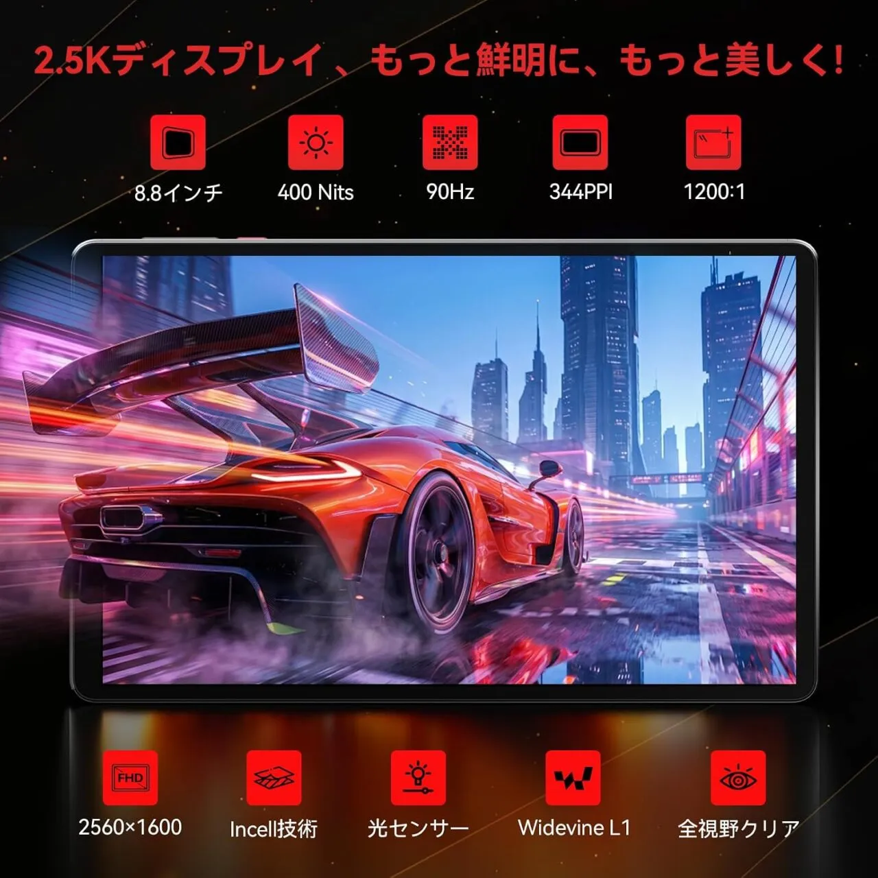Headwolf FPad9のディスプレイ仕様