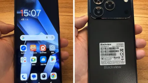 Blackview WAVE 7Cの表面と裏面